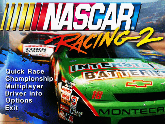 Nascar racing 2 - ms-dos 3Dfx игра 1996 года.