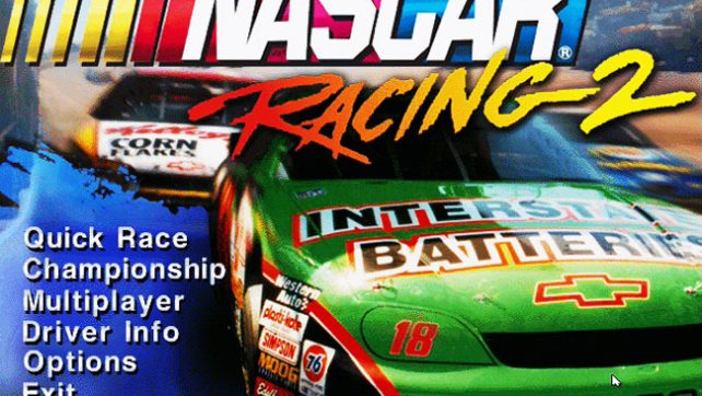 Nascar racing 2 - ms-dos 3Dfx игра 1996 года.